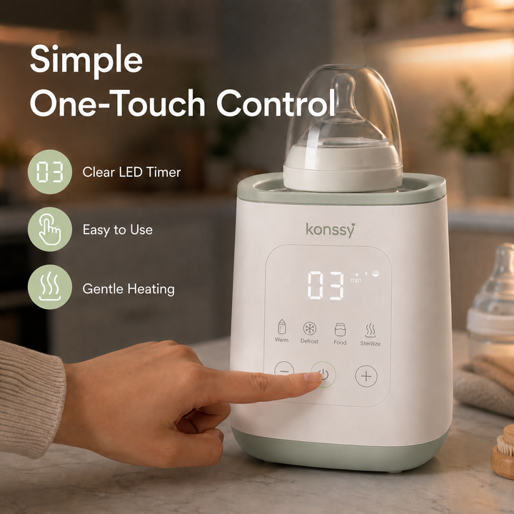 Konssy Baby Bottle Warmer, 4-in-1 Milk Warmer and Sterilizer for Breastmilk