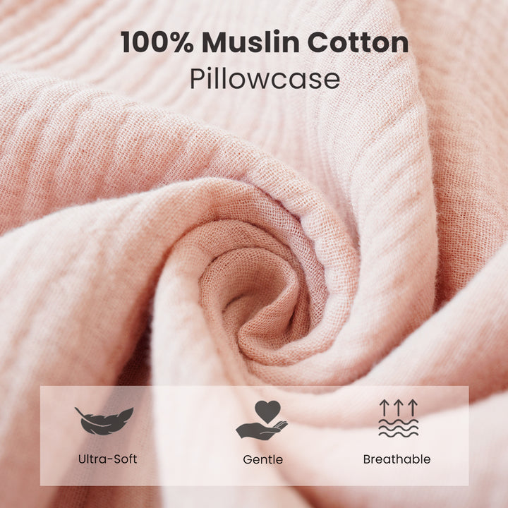 Konssy Flounce Muslin Toddler Pillowcase