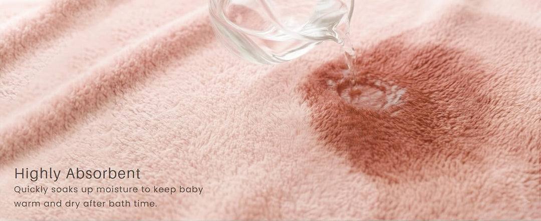 Konssy 2-Pack Hooded Baby Towels, Plush Fleece Animal Bath Towel with Hood - product details 4