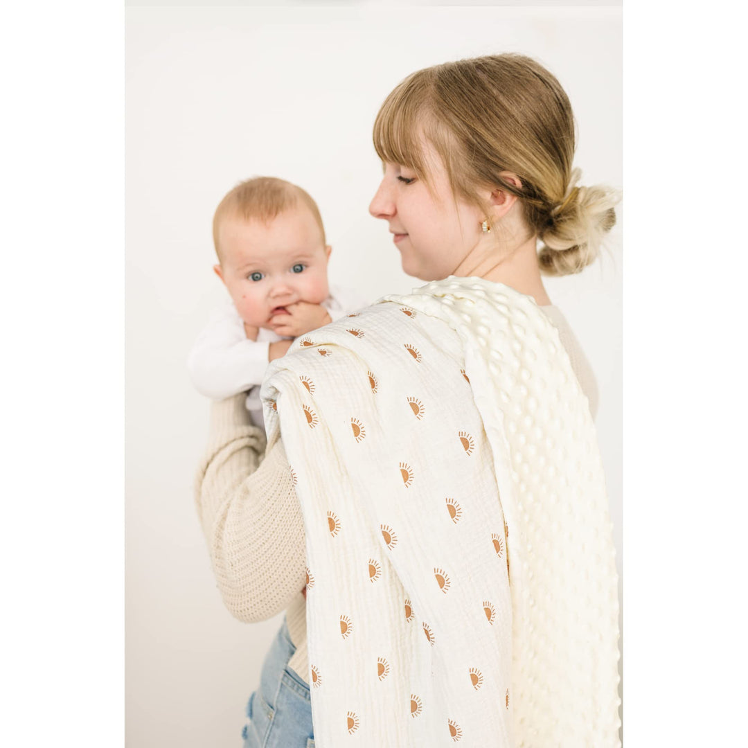 Konssy Soft Muslin Baby Blanket for Unisex Boys & Girls, 30 x 40 Inch - Sun - image 6