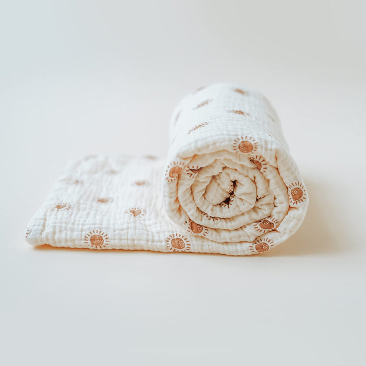 Konssy Soft Muslin Baby Blanket for Unisex Boys & Girls, 30 x 40 Inch - Warm Sun - image 4