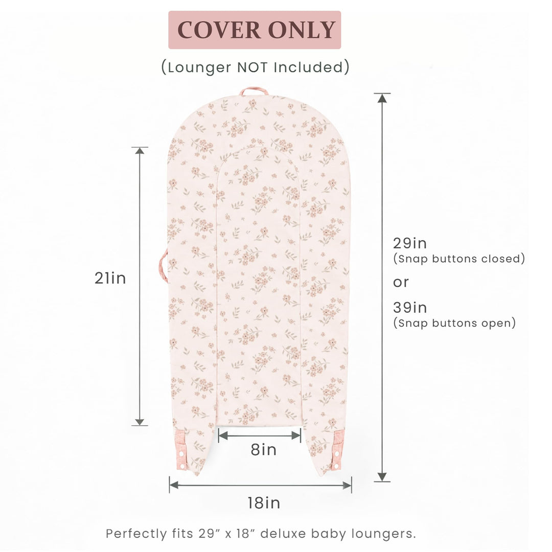 Konssy 100% Cotton Baby Lounger Cover Fits DockATot Deluxe+, Cover Only - Blossom - image 4