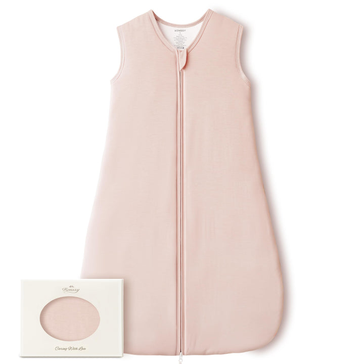 Konssy Rayon Made from Bamboo Baby Sleep Sack 0-6 Months, 1.0 TOG - Pink - image 1