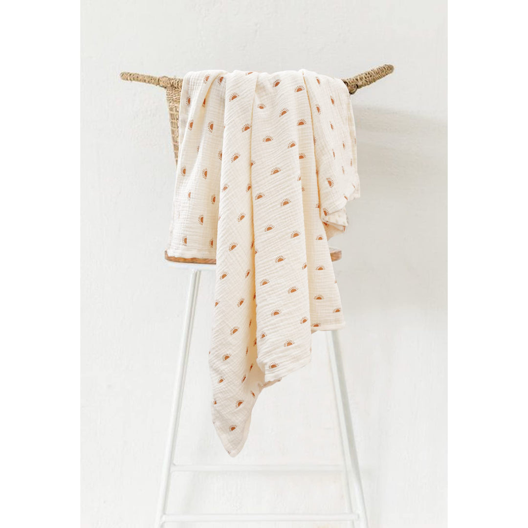 Konssy Soft Muslin Baby Blanket for Unisex Boys & Girls, 30 x 40 Inch - Sun - image 7