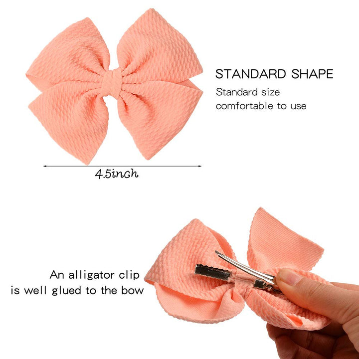 Prohouse 30 Pcs Waffle Hair Bows for Baby Girls with Alligator Clips - Fengchexi-Jiazi=30PCS - image 2