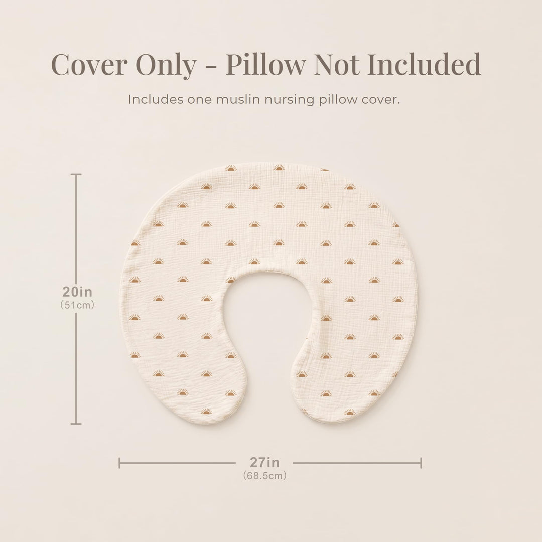 Konssy Muslin Nursing Pillow Covers, Soft Cover for Breastfeeding Pillows - Sun - image 4