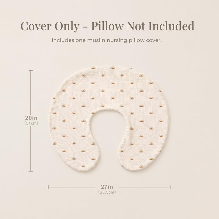 Konssy Muslin Nursing Pillow Covers, Soft Cover for Breastfeeding Pillows - Sun - image 4