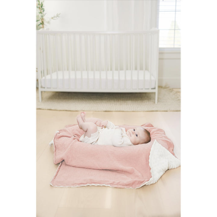 Konssy Soft Muslin Baby Blanket for Unisex Boys & Girls, 30 x 40 Inch - Pink - image 5