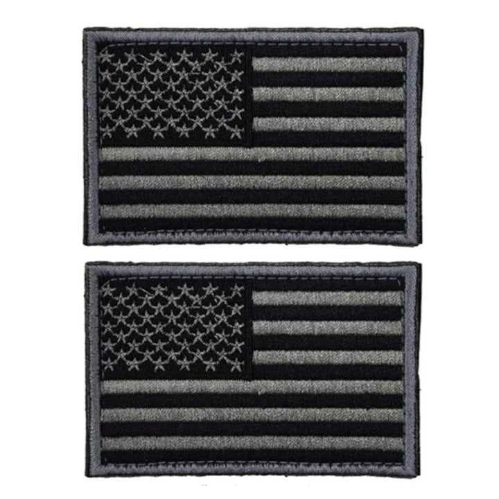 Prohouse 2-Pack Tactical USA Flag Patches, American Flag Emblem - USA flag patches-2 pieces-Gray - image 1