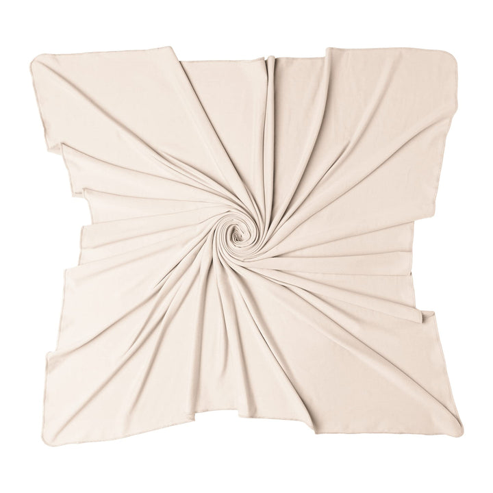 Konssy Baby Blanket & Headband Set, 32 x 32 Inch Swaddle Receiving Blanket - Oat - image 2