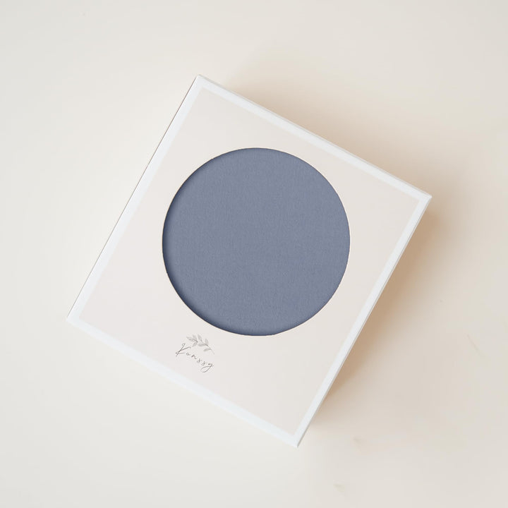 Konssy Newborn Swaddle Blanket with Beanie Hat Set, Baby Receiving Blanket - Blue - image 4