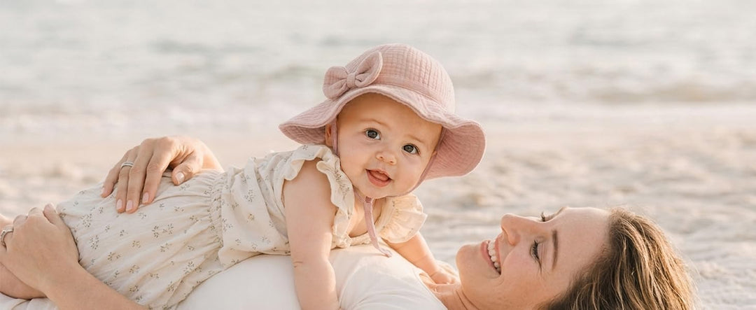 Konssy 2-Pack Muslin Baby Sun Hats for Girls with Bows, UPF 50+ - product details 4