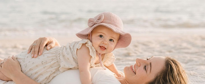 Konssy 2-Pack Muslin Baby Sun Hats for Girls with Bows, UPF 50+ - product details 4