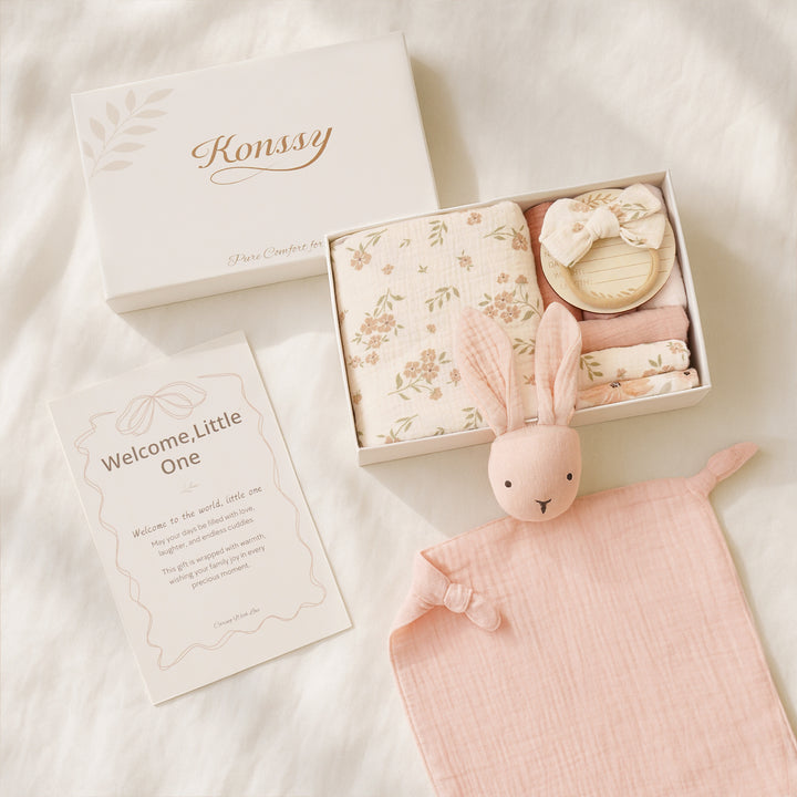 Konssy Baby Shower Gifts, Baby Girl Newborn Essentials Set, Gender Reveal Gifts