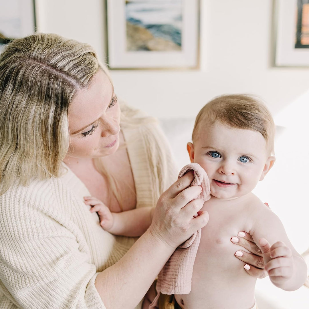 Konssy 6 Pack Baby Muslin Washcloths for Unisex 100% Cotton