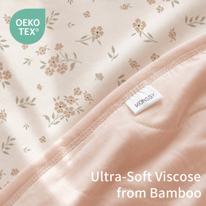 Konssy Baby Blanket for Girls Boys, Soft Crib Swaddle Blankets