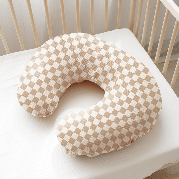 Konssy Muslin Nursing Pillow Covers, 100% Cotton Soft & Adorable Covers for Breastfeeding Pillows, Slipcovers for Newborn Baby Boys & Girls