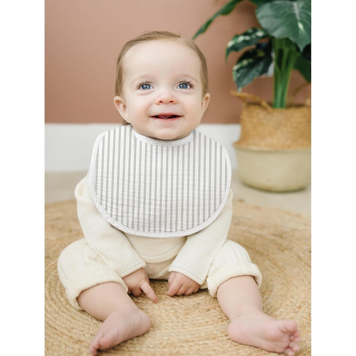 Konssy 8-Pack Muslin Baby Bibs, Adjustable Fit for Drooling and Teething Soft Absorbent, Drool Bibs for Baby Boys Girls, Cotton Front with Fleece Backing, Newborn to Toddler 0-36M