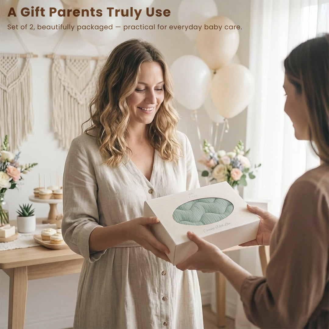 Konssy Waterproof Muslin Changing Pad Cover 2 Pack