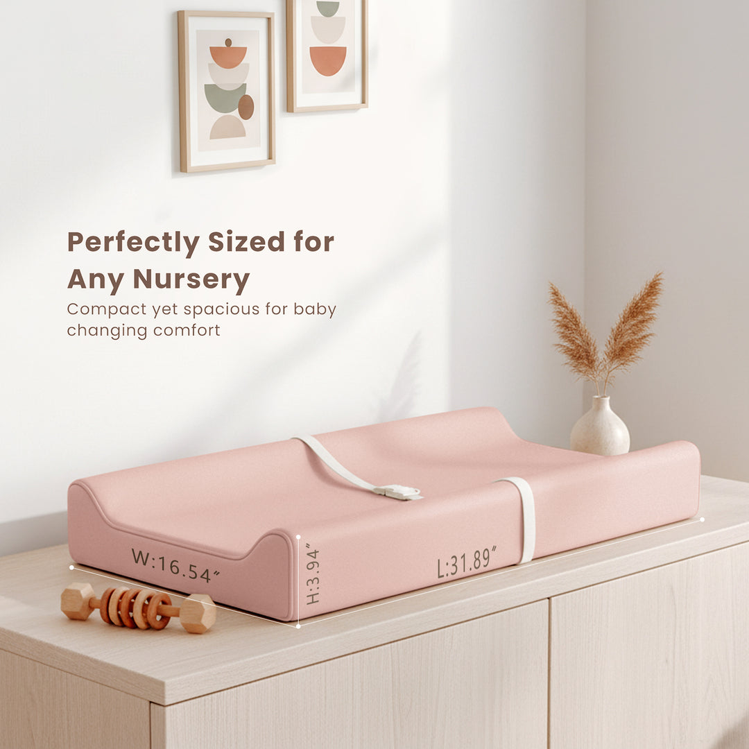 Konssy Vegan Leather Changing Pad with Waterproof Lining Foam