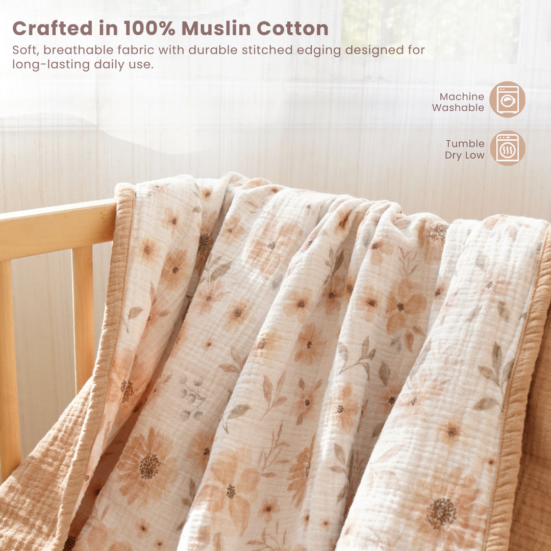 Konssy Muslin Baby Blankets for Girls Boys