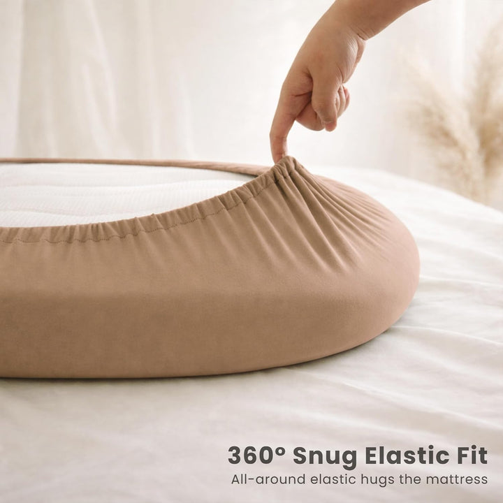 Konssy 3 Pack Stretchy Bassinet Sheets for Baby Girls and Boys, 32"x16" / Silky-Soft & Breathable, Bassinet Mattress Sheet, Compatible with Halo Bassinest Swivel Sleeper, Graco, Snoo