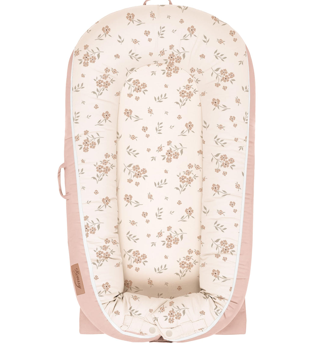 Konssy 100% Cotton Baby Lounger Cover Baby Nest Replacement Cover for Newborn Boys Girls Fits Dockatot Deluxe+ Docks (Cover Only)