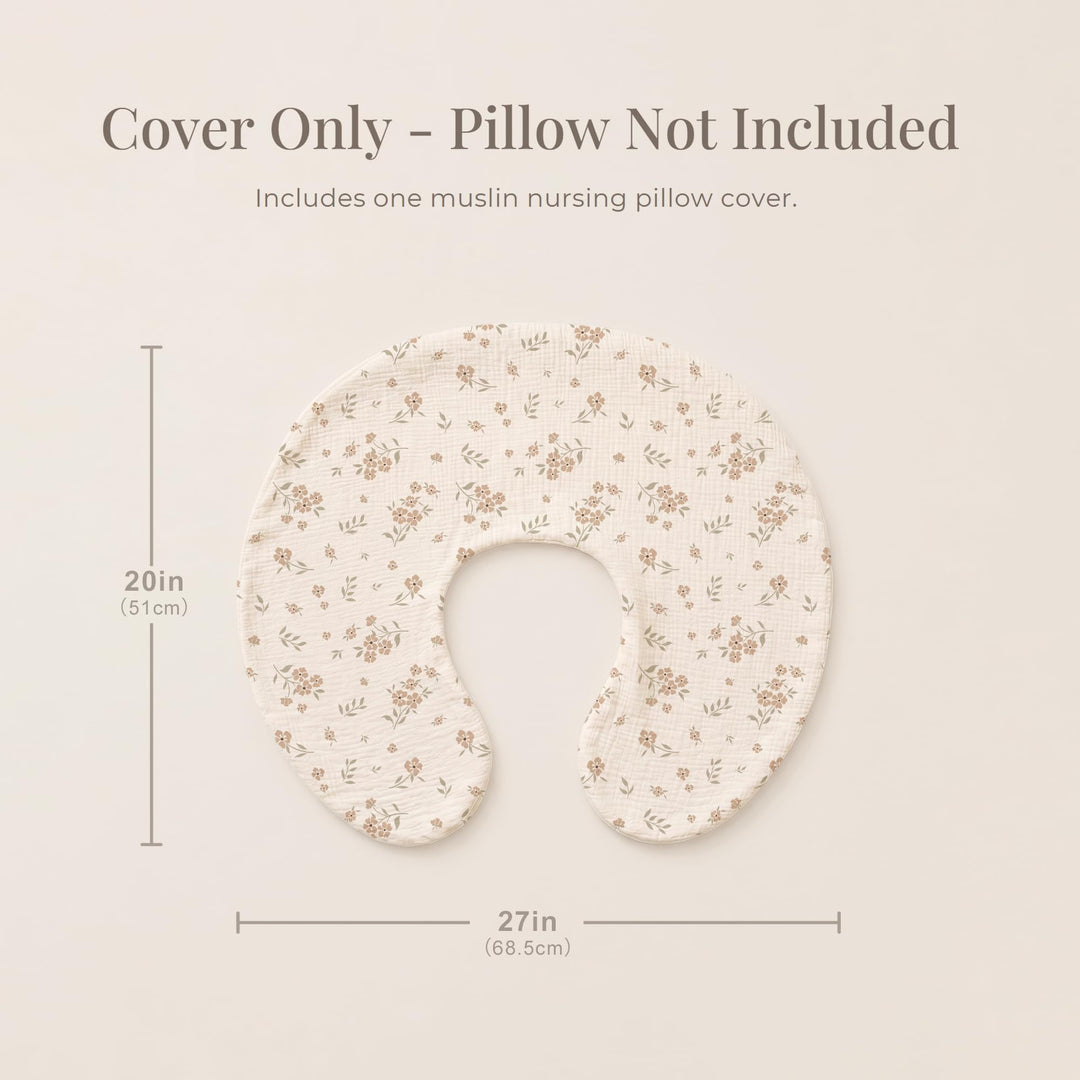 Konssy Muslin Nursing Pillow Covers, Soft Cover for Breastfeeding Pillows - Blossom - image 4