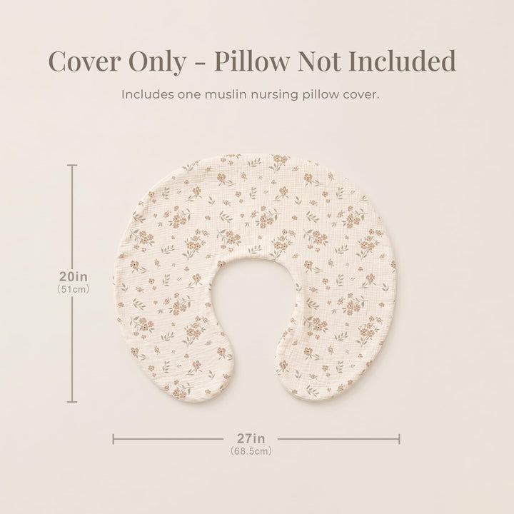Konssy Muslin Nursing Pillow Covers, Soft Cover for Breastfeeding Pillows - Blossom - image 4