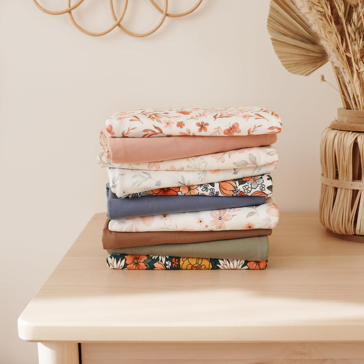 Konssy Newborn Swaddle Blanket with Beanie Hat Set, Baby Receiving Blanket - Pink Spring - image 5