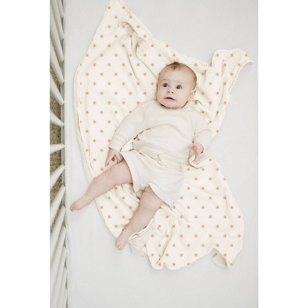Konssy Soft Muslin Baby Blanket for Unisex Boys & Girls, 30 x 40 Inch - Warm Sun - image 5