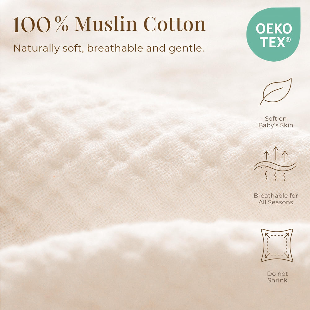 Konssy 2-Pack Muslin Nursing Pillow Covers, Star Soft Slipcover for Baby - Blue, Star - image 2