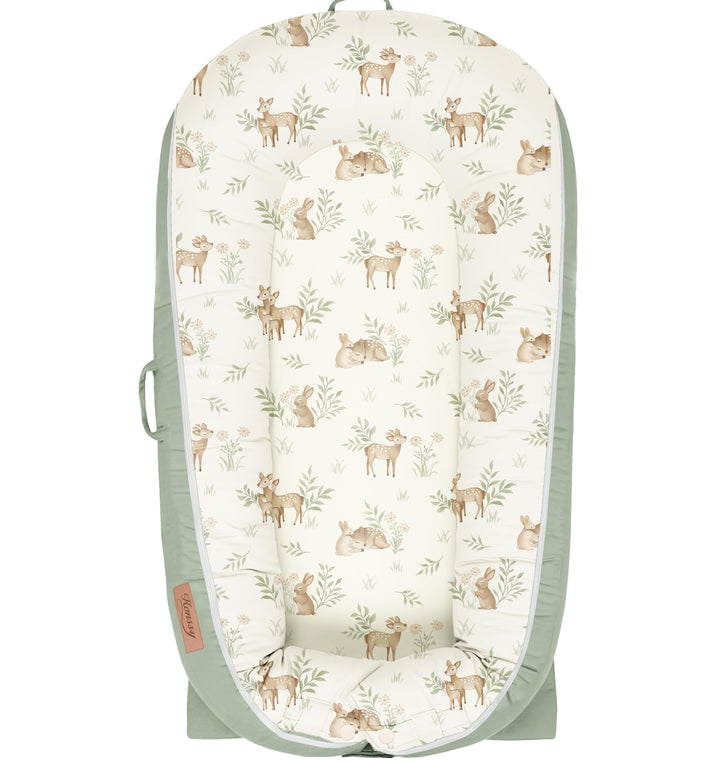 Konssy 100% Cotton Baby Lounger Cover Baby Nest Replacement Cover for Newborn Boys Girls Fits Dockatot Deluxe+ Docks (Cover Only)