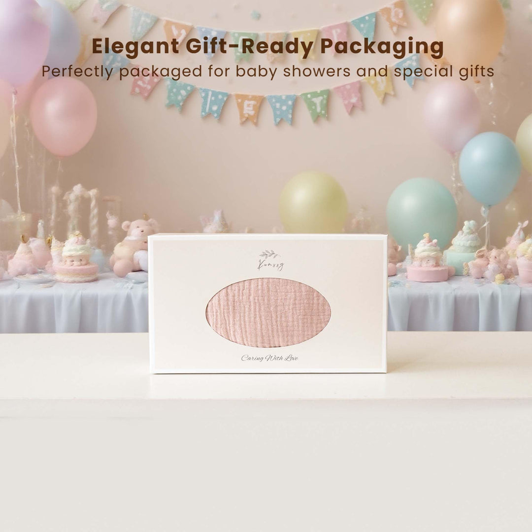 Konssy Muslin Baby Sleep Sack 0-6 Months, 0.8 TOG Baby Wearable Blanket - Blossom,Pink - image 6