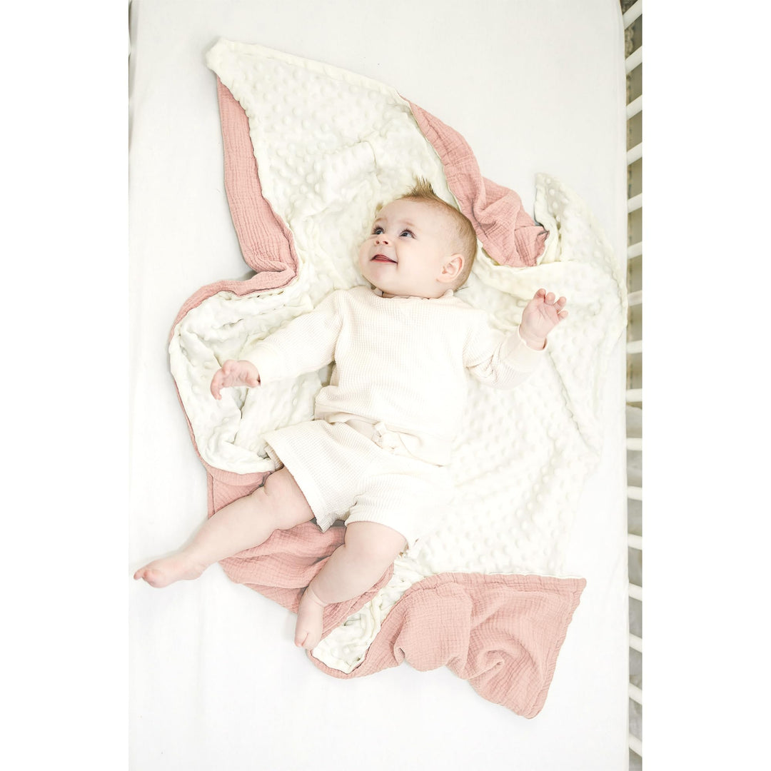 Konssy Soft Muslin Baby Blanket for Unisex Boys & Girls, 30 x 40 Inch - Pink - image 3