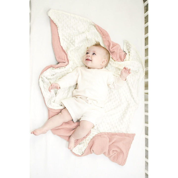 Konssy Soft Muslin Baby Blanket for Unisex Boys & Girls, 30 x 40 Inch - Pink - image 3