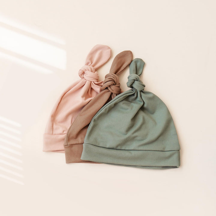 Konssy Newborn Swaddle Blanket with Beanie Hat Set, Baby Receiving Blanket - Brown - image 6