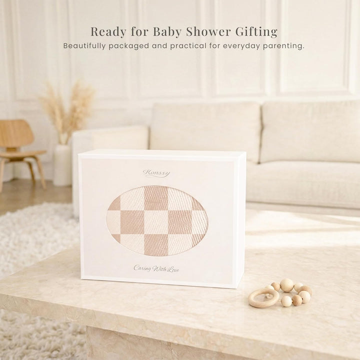 Konssy 100% Cotton Baby Lounger Cover Baby Nest Replacement Cover for Newborn Boys Girls Fits Dockatot Deluxe+ Docks (Cover Only)