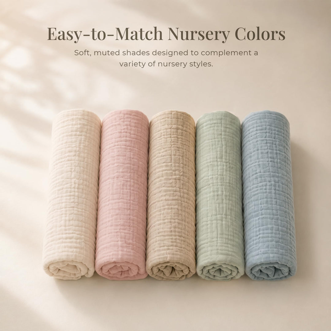 Konssy Muslin Nursing Pillow Covers, Soft Cover for Breastfeeding Pillows - Fog Green - image 8
