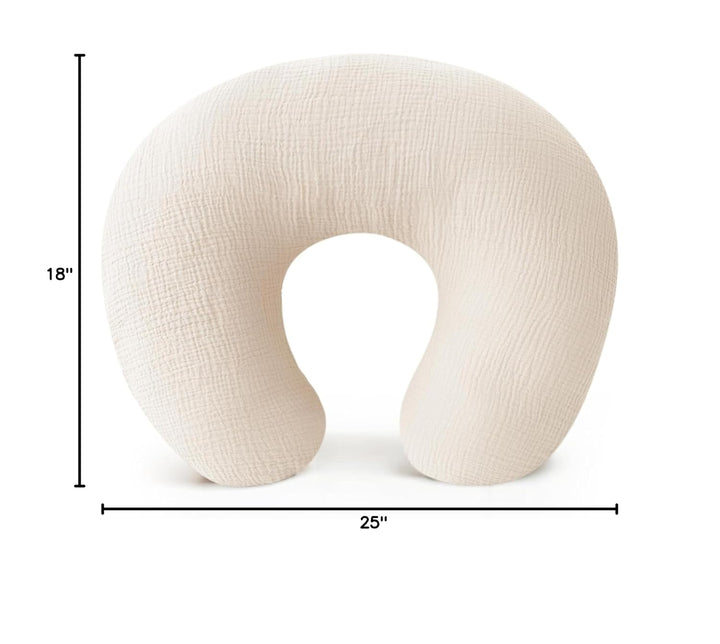 Konssy Muslin Nursing Pillow Covers, 100% Cotton Soft & Adorable Covers for Breastfeeding Pillows, Slipcovers for Newborn Baby Boys & Girls