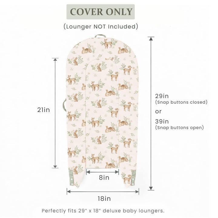 Konssy 100% Cotton Baby Lounger Cover Fits DockATot Deluxe+, Cover Only - Woodland - image 4