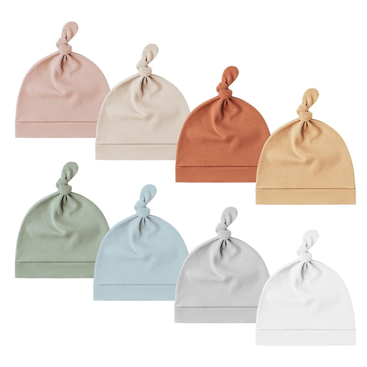 Baby Newborn Hats Set Knot Beanie Hats 8 Pack