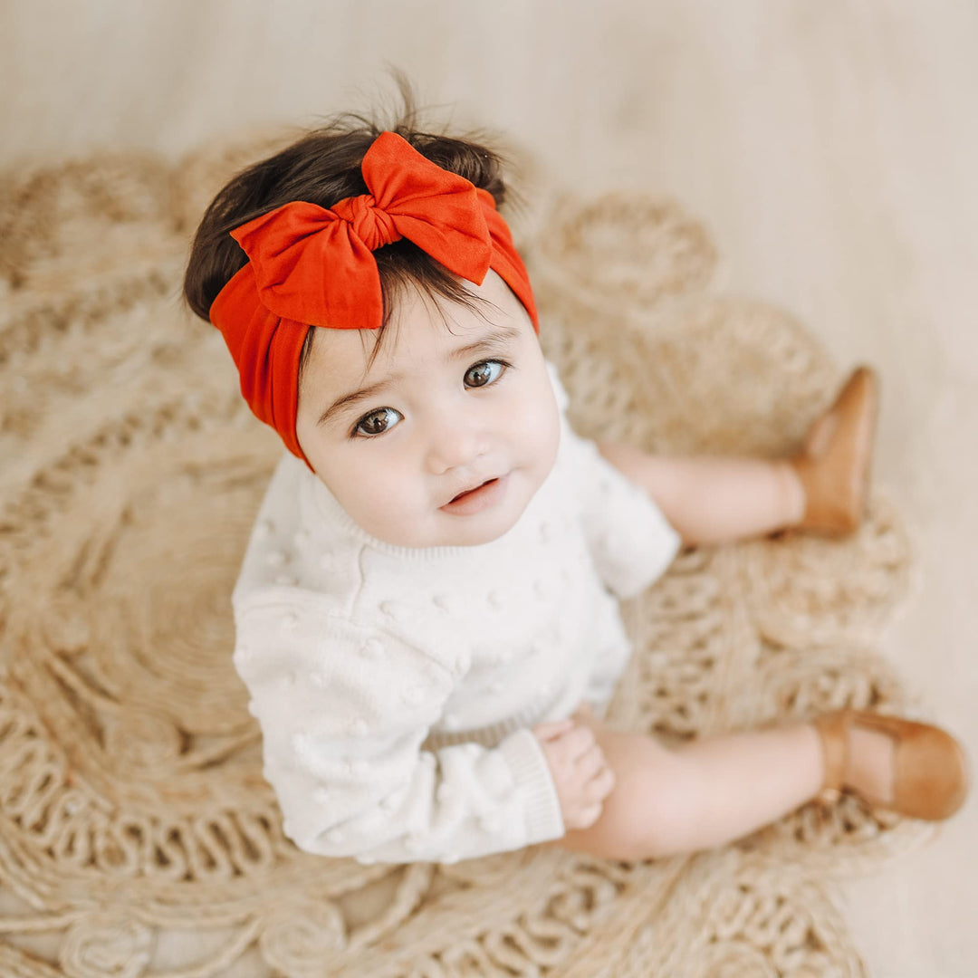 Prohouse 20 Pcs Baby Girl Bows and Headbands, Elastics Nylon Hairbands - Guangban-20Se-4dai-New - image 4