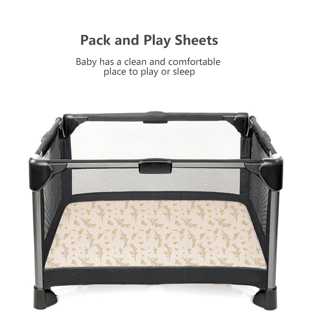 Konssy Muslin Crib Sheets for Girl Boy, 2 PCS Soft and Breathable Cotton Baby Sheets for Standard Crib Mattress, 38"x 24"