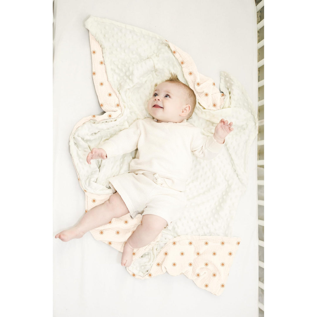 Konssy Soft Muslin Baby Blanket for Unisex Boys & Girls, 30 x 40 Inch - Warm Sun - image 3