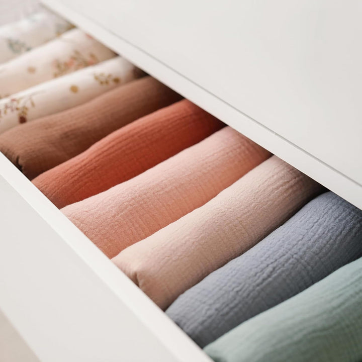 Konssy Muslin Swaddle Blankets, 100% Cotton Receiving Blankets, 47"x 47" - Taupe,Butterfly Dreams - image 7
