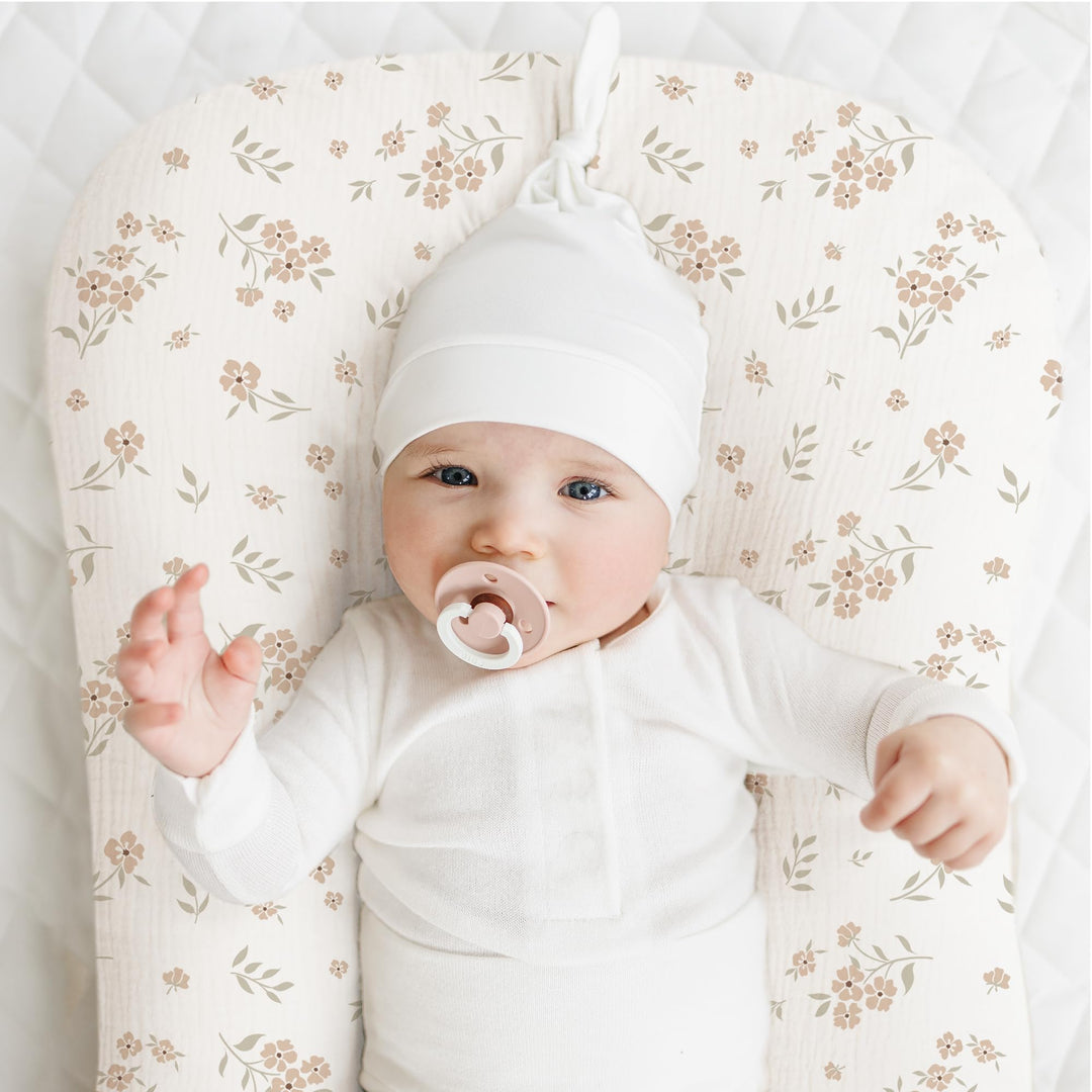 Konssy 2 Pack Muslin Baby Lounger Covers, Covers Only, 30.7" x 20" - Blossom,Pink - image 3