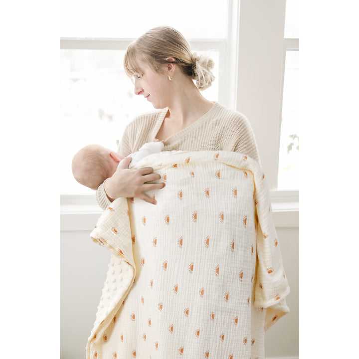 Konssy Soft Muslin Baby Blanket for Unisex Boys & Girls, 30 x 40 Inch - Sun - image 5