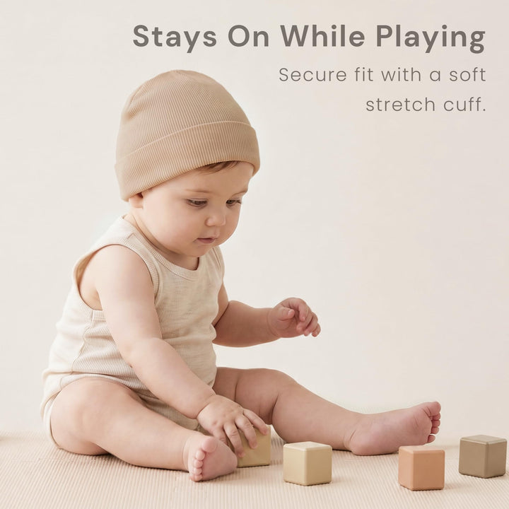 Konssy 6 Pack Baby Beanie Hats for Newborn Infant Girls Boys, 0-6 Months - Xiao-Yuanmao-3Dai-Tuo-Xin - image 4