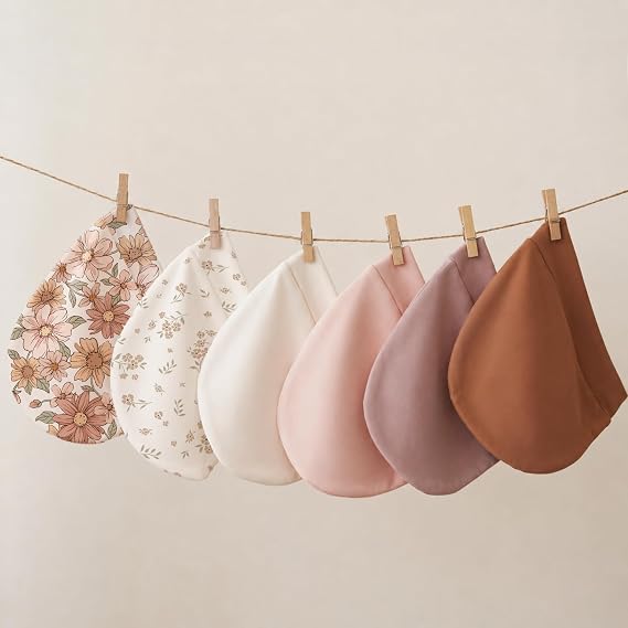 Konssy 6-Pack Baby Beanie Hats for Newborns, Soft Infant Caps for Boys & Girls, 0-6 Months